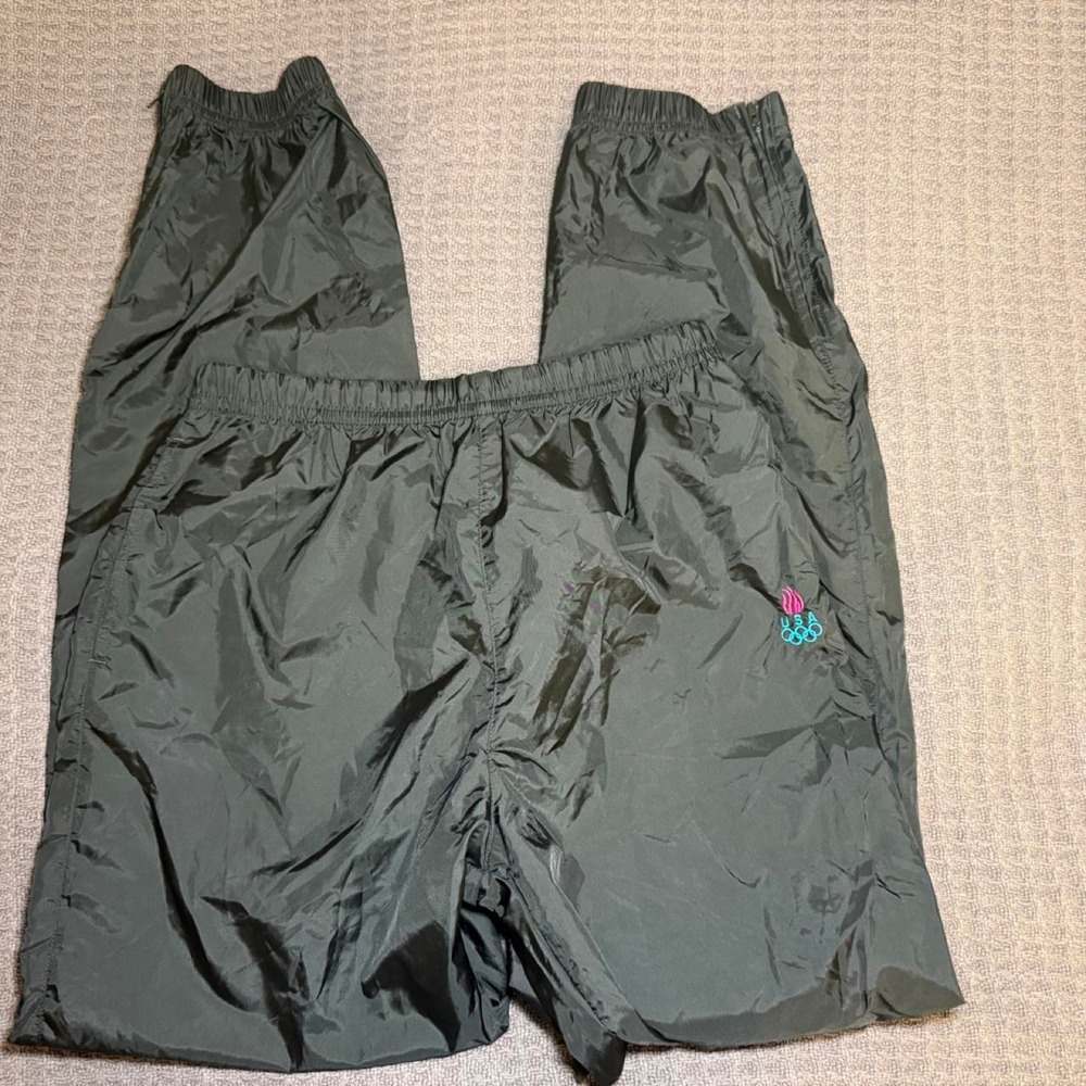 Vintage black USA Olympic joggers with embroidered logo